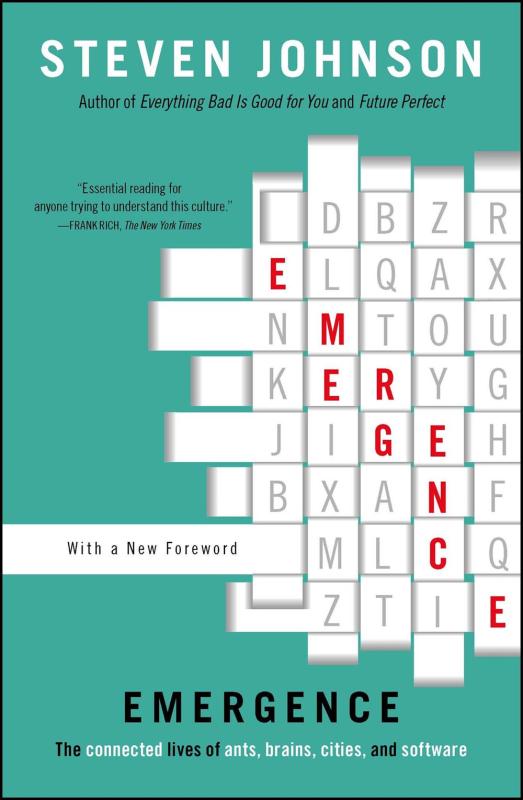 a jumble of letters, similar to a crossword on the right half of the cover