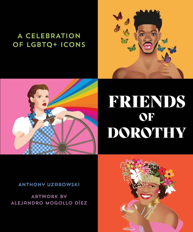 brightly colored illustrations of queer icons