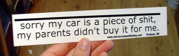 Sticker 035 Sorry My Car's a Piece of Shit
